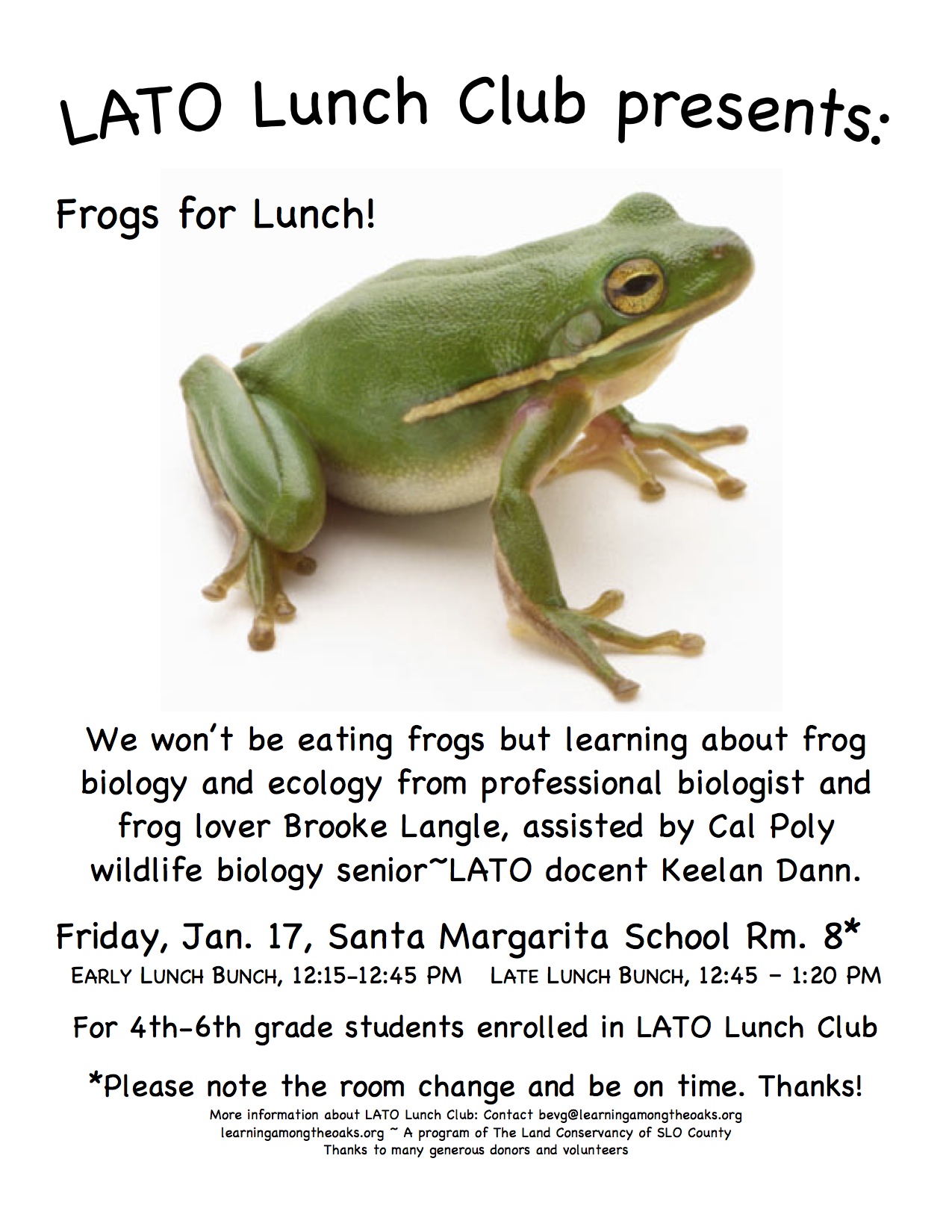 Frogs for lunch! Learning Among the Oaks